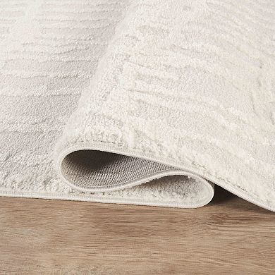 Abani Rugs NOM210A Abstract Grid Cream Area Rug
