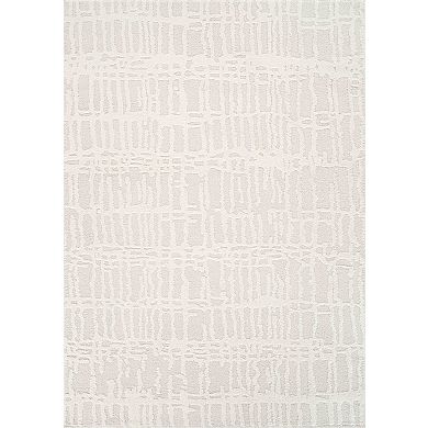 Abani Rugs NOM210A Abstract Grid Cream Area Rug