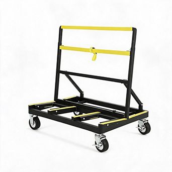 Folding Garden Cart 2200lbs Capacity Panel Dolly with Expandable Deck and 4 Swivel Casters