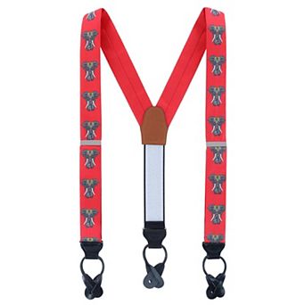 Trafalgar Men's Hanno Elephant Button End Silk Suspenders