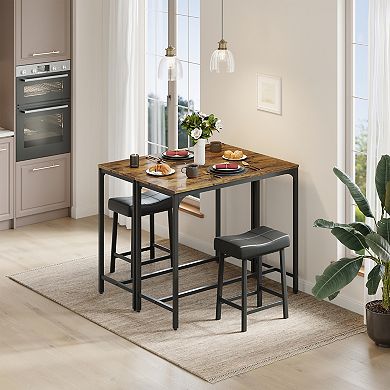 Rectangular Bar Table, 42.5In High Top Pub Table, Counter Height Bar Table, Kitchen Island Table