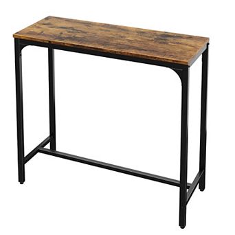 Rectangular Bar Table, 42.5 in High Top Pub Table, Counter Height Bar Table, Kitchen Island Table