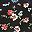 Red Black Flower