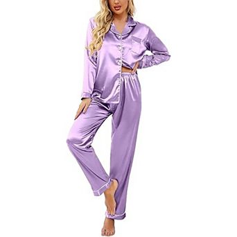 Ekouaer Waffle Knit Pajamas Sets for Womens Long Sleeve Lounge Set Pieces Outfits Top and Pants
