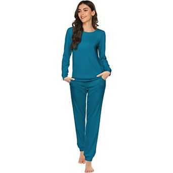 Ekouaer Womens Pajama Sets Long Sleeve Pajamas with Jogger Pants Two Piece Sleepwear Lounge Sets