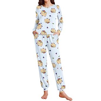 Ekouaer Womens Pajama Sets Long Sleeve Pajamas with Jogger Pants Two Piece Sleepwear Lounge Sets