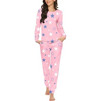 Ekouaer Womens Pajama Sets Long Sleeve Pajamas with Jogger Pants Two Piece Sleepwear Lounge Sets