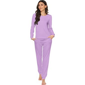 Ekouaer Womens Pajama Sets Long Sleeve Pajamas with Jogger Pants Two Piece Sleepwear Lounge Sets