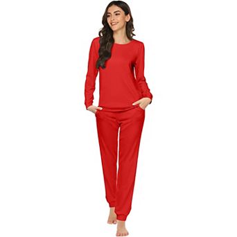 Ekouaer Womens Pajama Sets Long Sleeve Pajamas with Jogger Pants Two Piece Sleepwear Lounge Sets