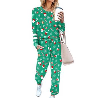 Ekouaer Sweatsuits Womens Loungewear Set Tracksuit Long Sleeve Pajamas Set Two Piece Outfits