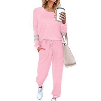 Ekouaer Sweatsuits Womens Loungewear Set Tracksuit Long Sleeve Pajamas Set Two Piece Outfits