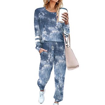 Ekouaer Sweatsuits Womens Loungewear Set Tracksuit Long Sleeve Pajamas Set Two Piece Outfits