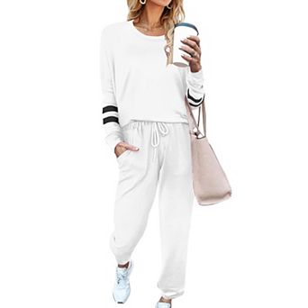 Ekouaer Sweatsuits Womens Loungewear Set Tracksuit Long Sleeve Pajamas Set Two Piece Outfits