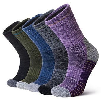Merino Wool Thermal Hiking Socks Cushioned Warm Outdoor Crew Work Socks