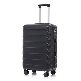 Pnronnc ABS Hard Shell Carry On Luggage with Combination Lock and Spinner Wheels