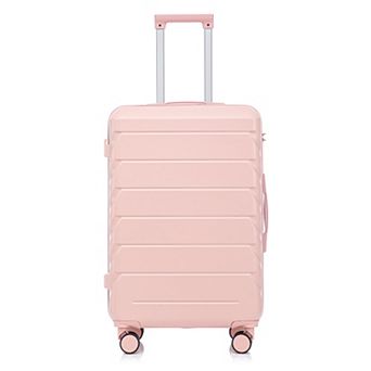 Pnronnc ABS Hard Shell Carry On Luggage with Combination Lock and Spinner Wheels