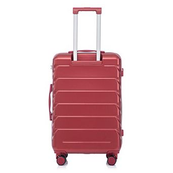 Pnronnc ABS Hard Shell Carry On Luggage with Combination Lock and Spinner Wheels