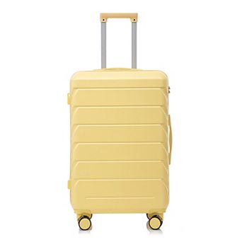 Pnronnc ABS Hard Shell Carry On Luggage with Combination Lock and Spinner Wheels