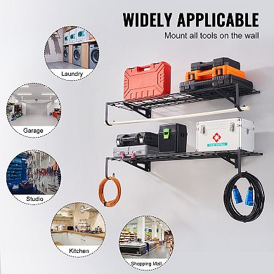 Heavy Duty Wall Mounted Garage Storage Shelves for Shop Shed and Garage Organization
