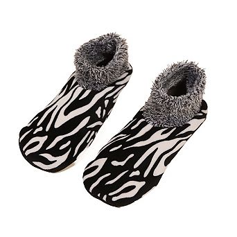 Women Leopard Print Winter Floor Crew Soft Socks