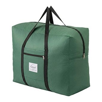 Extra Large Oxford Travel Storage Bag, Army Green Durable Carry Bag for Clothes Organizing