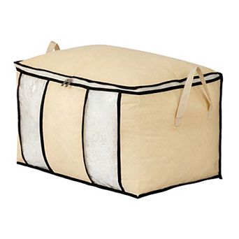 Dustproof Large Capacity Moving Sack, Side Handle Quilt Storage Bag for Underbed Placement