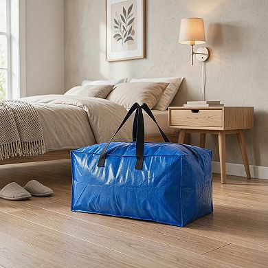 Spacious PP Packing Bag, Zipper Closure Multipurpose Storage Bag for Moving and Daily Arrangement