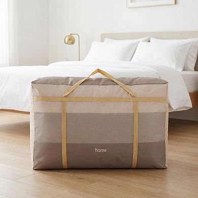 Non woven Storage Bag, 200L Extra Large Rivet Fixed Strap Duffel for Bedding Moving Packing