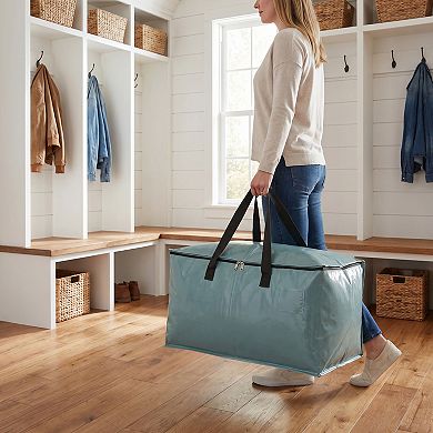Waterproof Hard wearing PP Storage Duffel, Zipper Closure Multipurpose Bag for Quilt Organizing