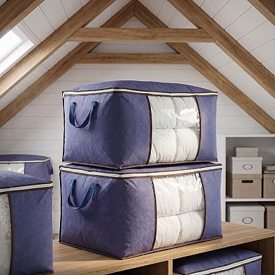 Moistureproof Visible Storage Sack, Portable Side Carry Bag Fit for Under Bed Space Organization