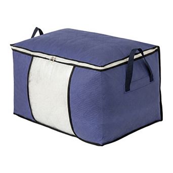 Large Capacity See through Storage Sack, Double Zippers Wear resistant Bag for Seasonal Packing