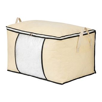 Large Capacity See through Storage Sack, Double Zippers Wear resistant Bag for Seasonal Packing