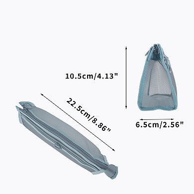 8.86"x2.56"x4.13" Multifunctional Pencil Case Organizer for Office Supplies Cosmetics 1 Pc
