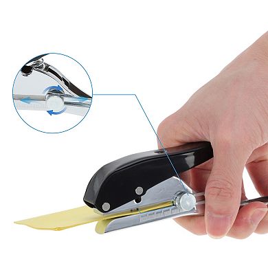1Pc Hole Punch Single Hole Paper Punch, Portable Hand-Held 0.2",V Shape Black