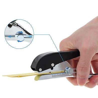 1Pc Hole Punch Single Hole Paper Punch, Portable Hand-Held 0.12",V Shape Black