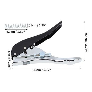 1Pc Hole Punch Single Hole Paper Punch, Portable Hand-Held 0.12",V Shape Black