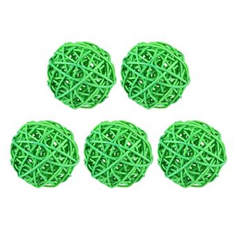 5 pc Wicker Rattan Balls, 3" Rattan Decorative Balls Vase Filler for Party Centerpiece Home Decor