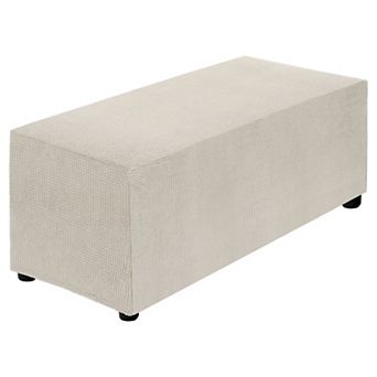 Stretch Stool Cover Rectangular Oversized Square Stools Slipcover with Elastic 1 pc