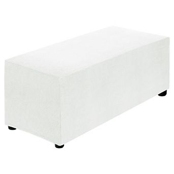 Stretch Stool Cover Rectangular Oversized Square Stools Slipcover with Elastic 1 pc