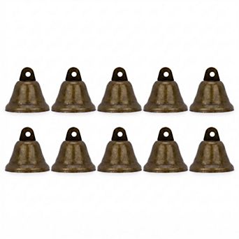 Flare Craft Bells 10 Pack Small Iron Hanging Bells, Loud Crisp Jingle DIY Christmas Tree Wreath