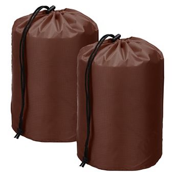 2 pc Drawstring Bag with Toggle, Portable Waterproof Drawstring Storage Bags for Outdoor & Travel