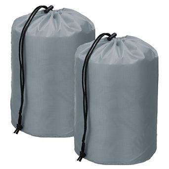 2 pc Drawstring Bag with Toggle, Portable Waterproof Drawstring Storage Bags for Outdoor & Travel