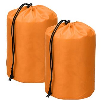 2 pc Drawstring Bag with Toggle, Portable Waterproof Drawstring Storage Bags for Outdoor & Travel
