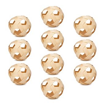 3.1" Balls for Bowl Fillers, 10 pc Hollow Woven Spheres Orbs, Natural Hanging Twig Ornaments