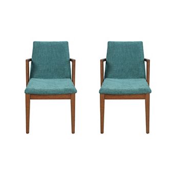 KWPZQEB Dining Chairs Set of 2, Fabric Upholstered Armchairs for Kitchen, Dining Room