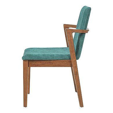 KWPZQEB Dining Chairs Set of 2, Fabric Upholstered Armchairs for Kitchen, Dining Room