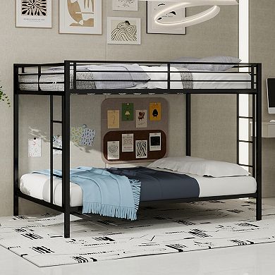GOODSILO Sturdy Metal Frame Bunk Bed with Dual Sleeping Areas for Space Saving