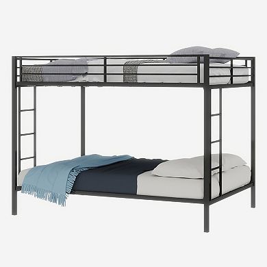 GOODSILO Sturdy Metal Frame Bunk Bed with Dual Sleeping Areas for Space Saving