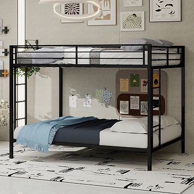 GOODSILO Sturdy Metal Frame Bunk Bed with Dual Sleeping Areas for Space Saving