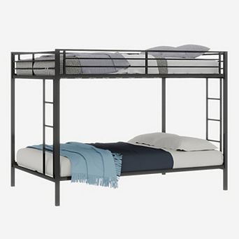 GOODSILO Sturdy Metal Frame Bunk Bed with Dual Sleeping Areas for Space Saving